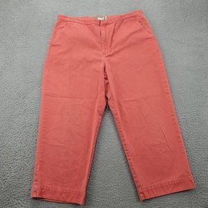 J.Crew Pants Womens 12 Pink Chinos Flat Front Barbiecore‎ Classic Straight Leg